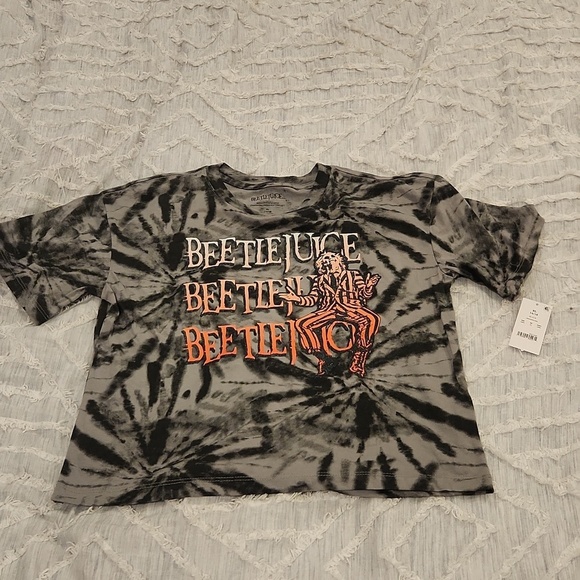 beetlejuice Tops - Black & gray tie dye Beetlejuice t-shirt size XL, new with tags!
